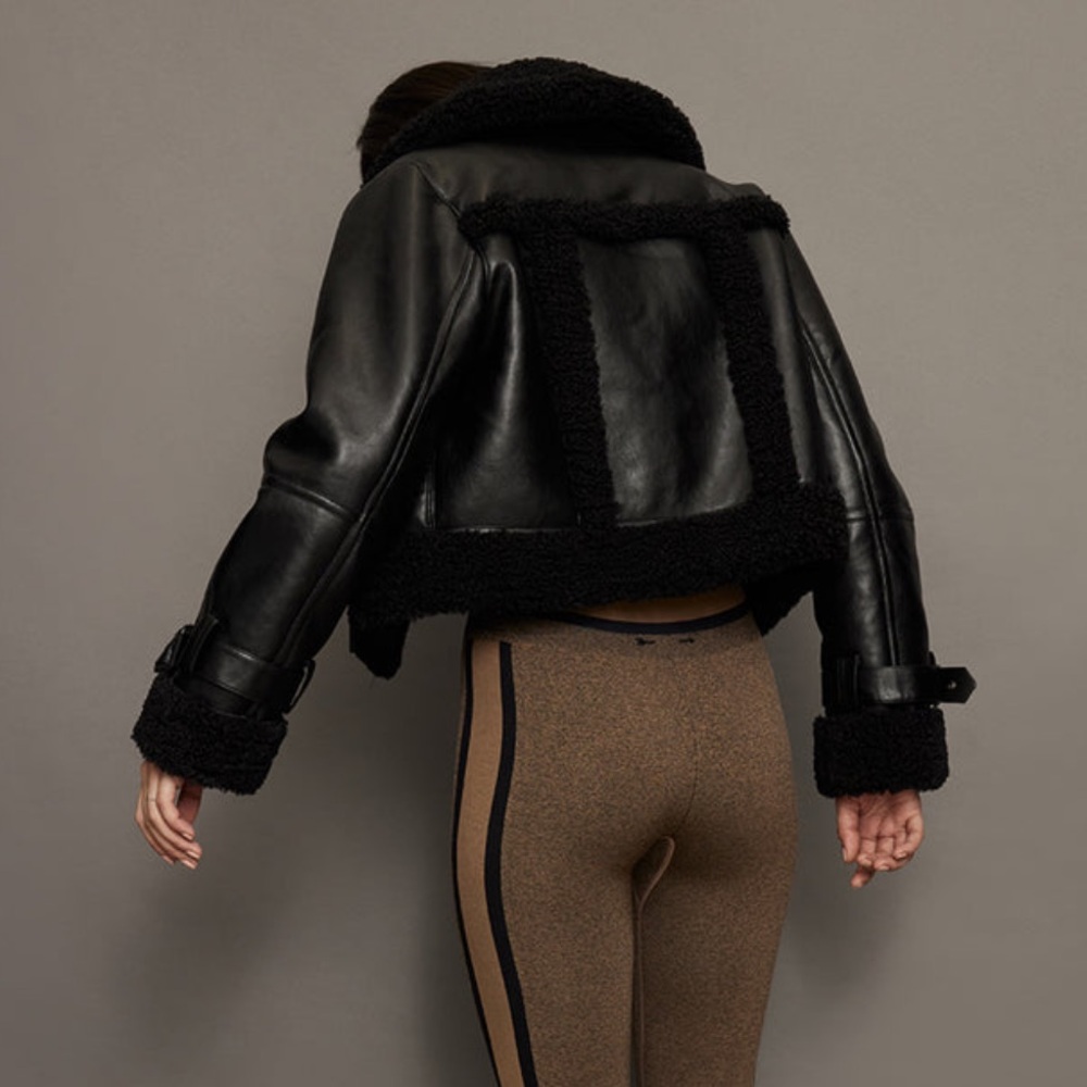 Apparis Jay faux fur and leather coat - Picture 2 of 8
